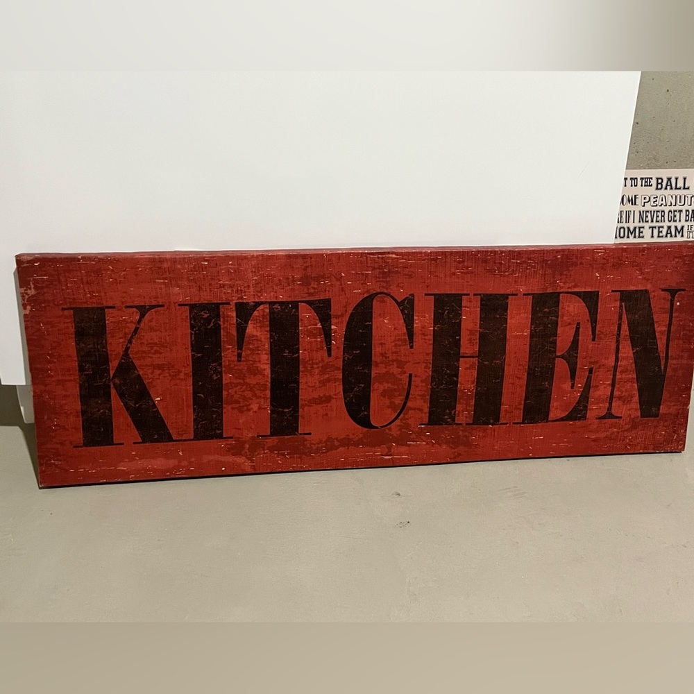 Red-black KITCHEN canvas wall art/decor